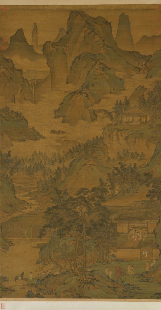 图片[1]-Dongshan Silk and Bamboo Map Axis-China Archive